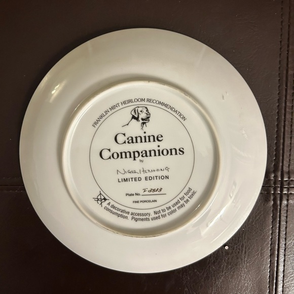 Franklin Mint Heirloom Recommendation, Canine Companions, by Nigel Hemming - Picture 2 of 3